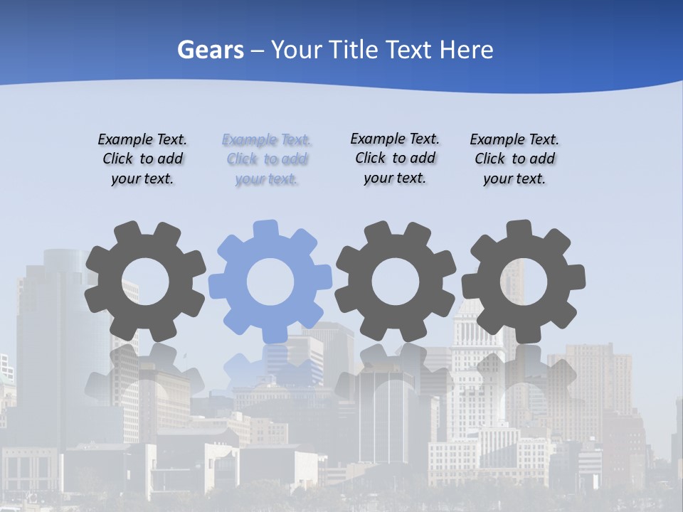 A Panoramic View Of Cincinnati Ohio PowerPoint Template