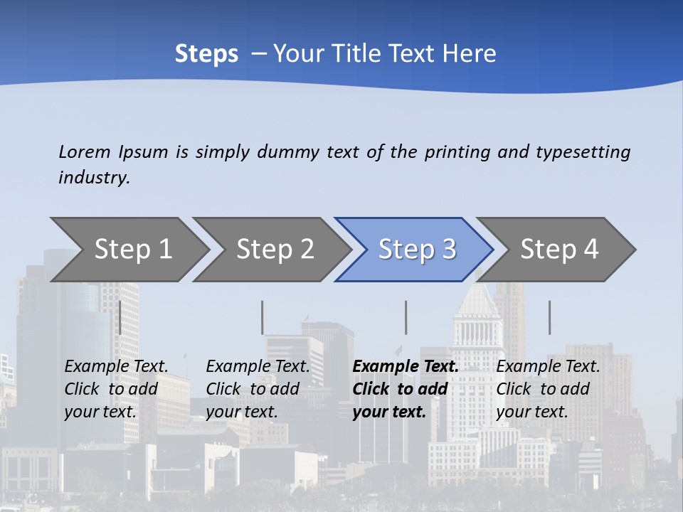 A Panoramic View Of Cincinnati Ohio PowerPoint Template