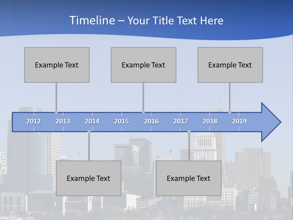 A Panoramic View Of Cincinnati Ohio PowerPoint Template