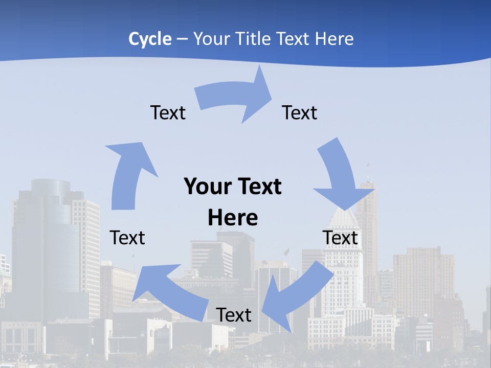 A Panoramic View Of Cincinnati Ohio PowerPoint Template
