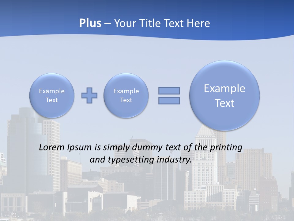A Panoramic View Of Cincinnati Ohio PowerPoint Template