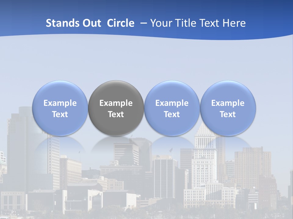 A Panoramic View Of Cincinnati Ohio PowerPoint Template