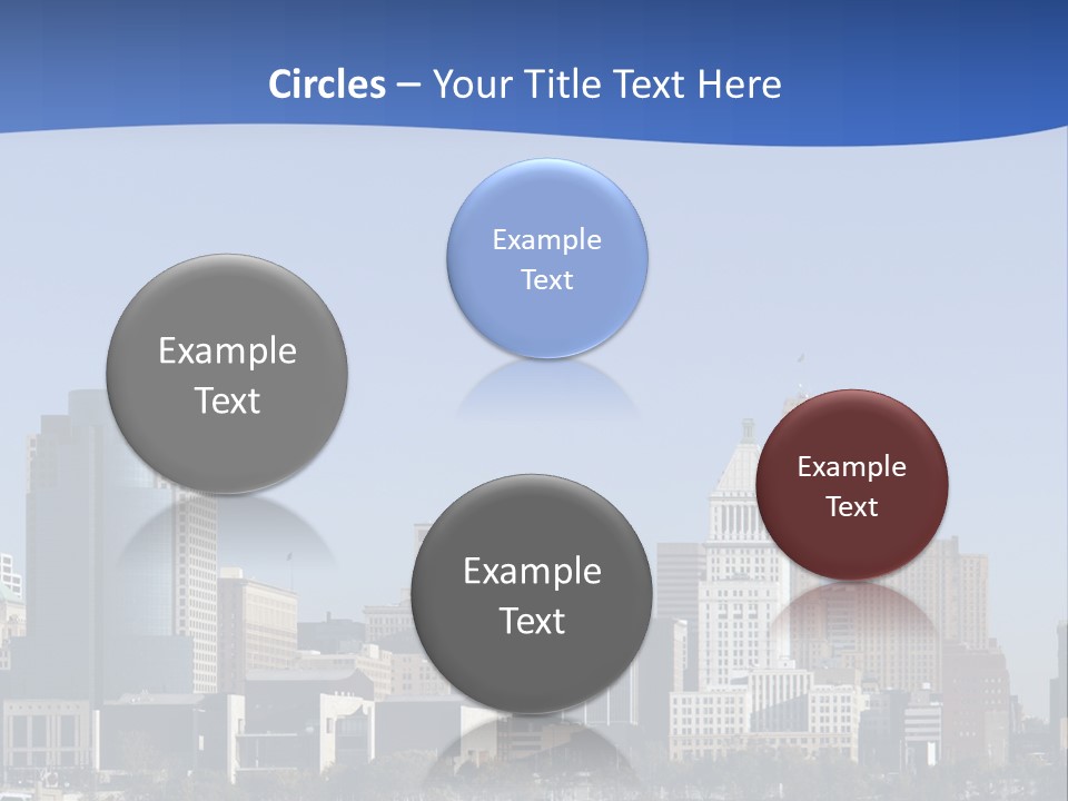 A Panoramic View Of Cincinnati Ohio PowerPoint Template