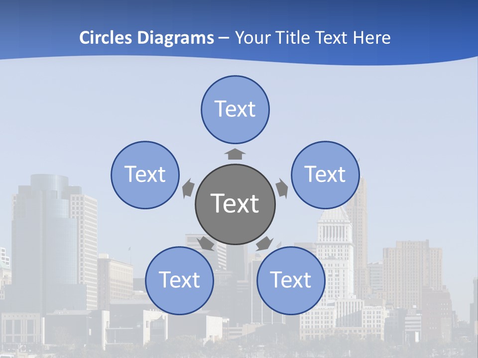 A Panoramic View Of Cincinnati Ohio PowerPoint Template