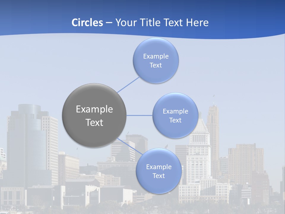 A Panoramic View Of Cincinnati Ohio PowerPoint Template