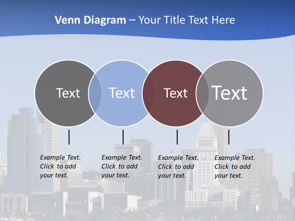 A Panoramic View Of Cincinnati Ohio PowerPoint Template