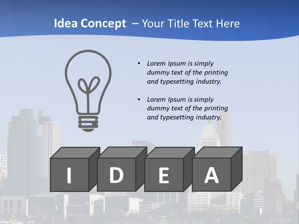 A Panoramic View Of Cincinnati Ohio PowerPoint Template