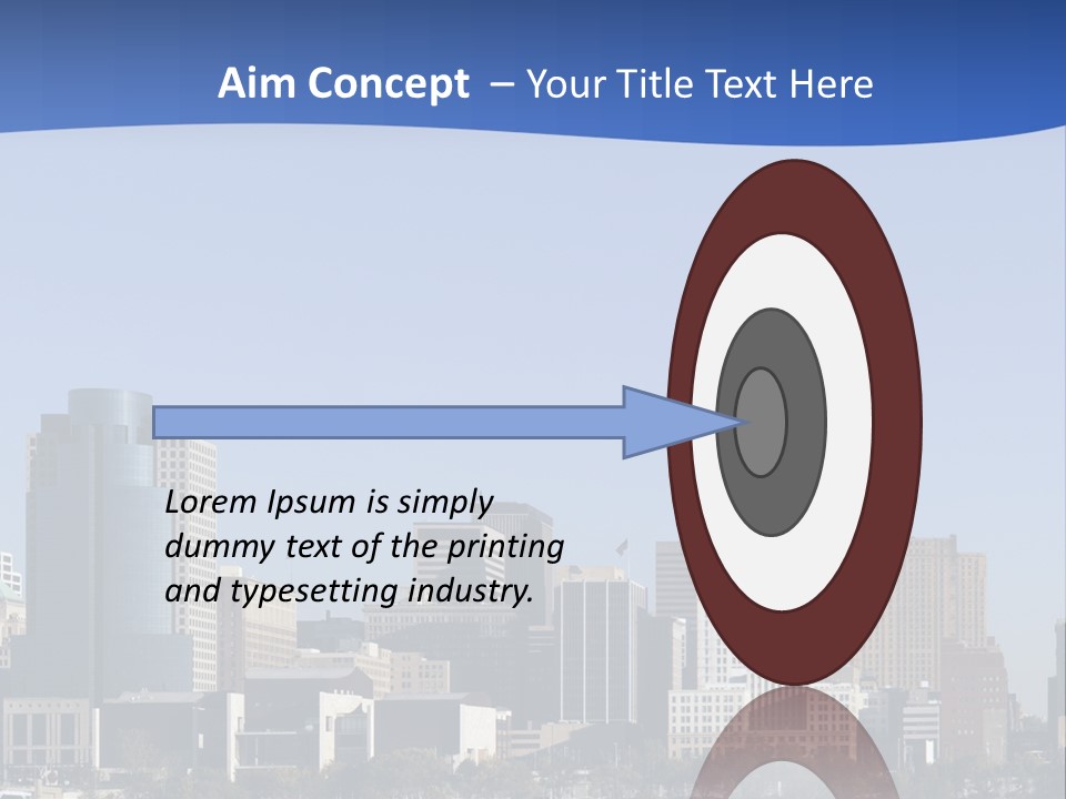 A Panoramic View Of Cincinnati Ohio PowerPoint Template