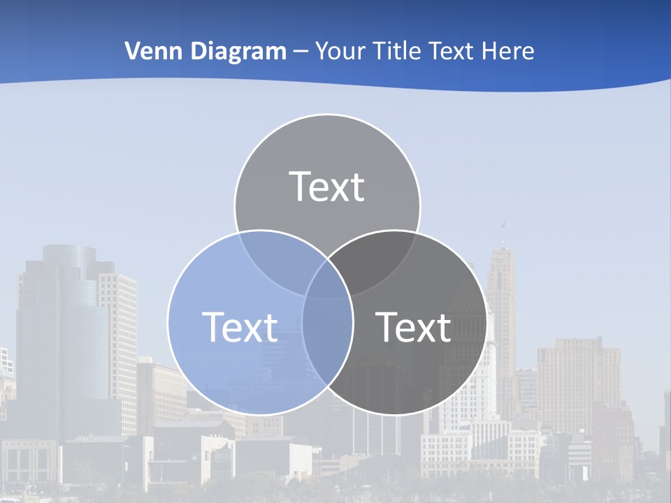 A Panoramic View Of Cincinnati Ohio PowerPoint Template