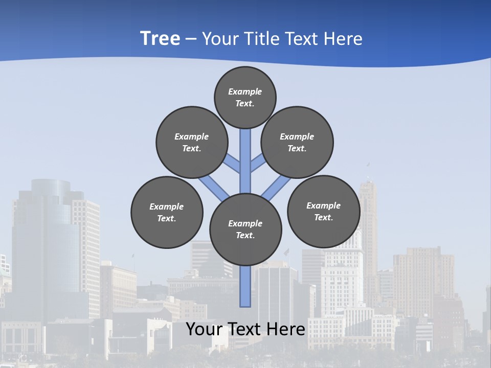 A Panoramic View Of Cincinnati Ohio PowerPoint Template