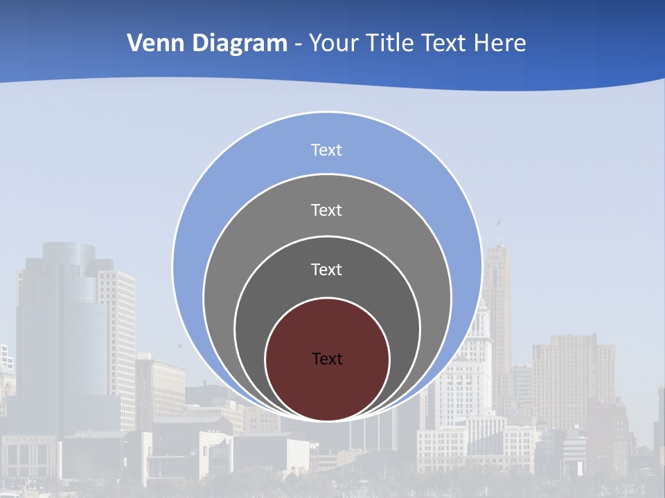A Panoramic View Of Cincinnati Ohio PowerPoint Template