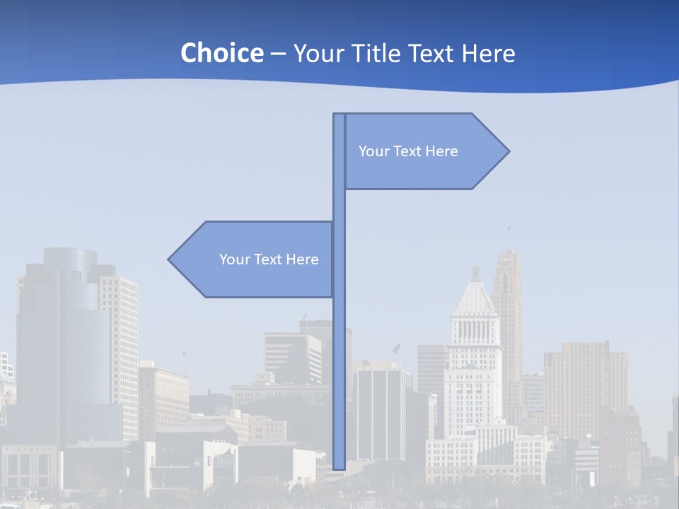 A Panoramic View Of Cincinnati Ohio PowerPoint Template