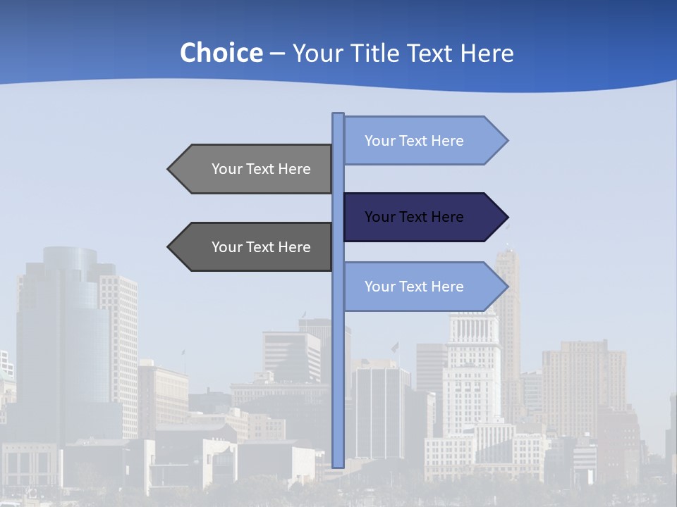 A Panoramic View Of Cincinnati Ohio PowerPoint Template