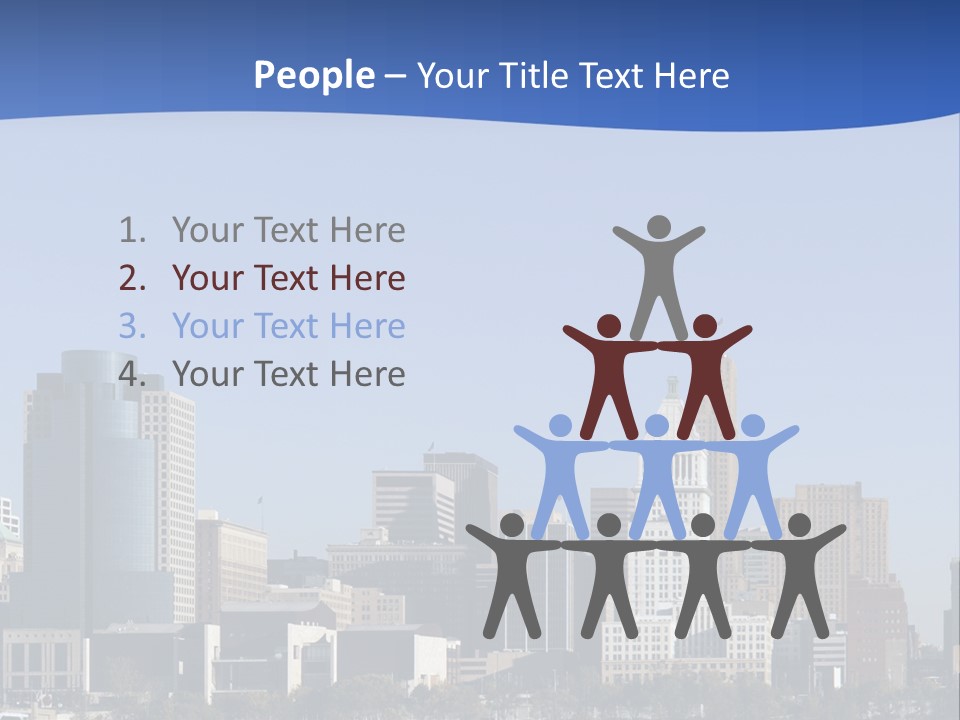 A Panoramic View Of Cincinnati Ohio PowerPoint Template