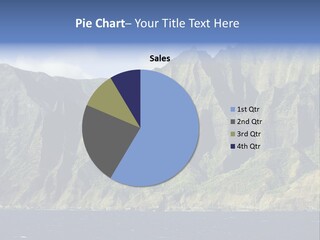 Horizontal View Of Kauai's Famous Na Pali Coast, Inaccessible By Road. PowerPoint Template