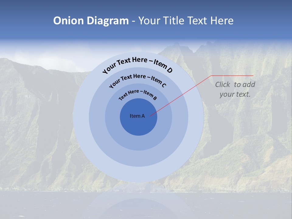 Horizontal View Of Kauai's Famous Na Pali Coast, Inaccessible By Road. PowerPoint Template