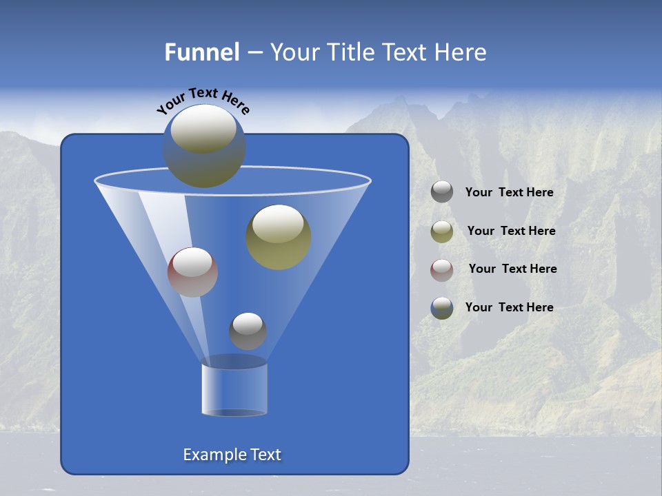Horizontal View Of Kauai's Famous Na Pali Coast, Inaccessible By Road. PowerPoint Template