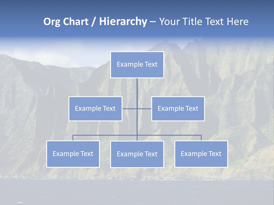 Horizontal View Of Kauai's Famous Na Pali Coast, Inaccessible By Road. PowerPoint Template
