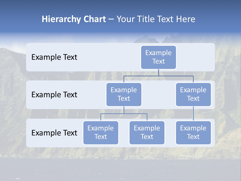 Horizontal View Of Kauai's Famous Na Pali Coast, Inaccessible By Road. PowerPoint Template