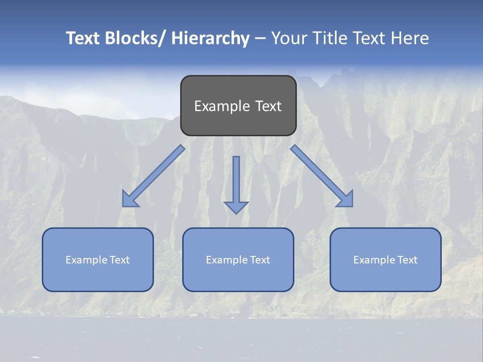 Horizontal View Of Kauai's Famous Na Pali Coast, Inaccessible By Road. PowerPoint Template