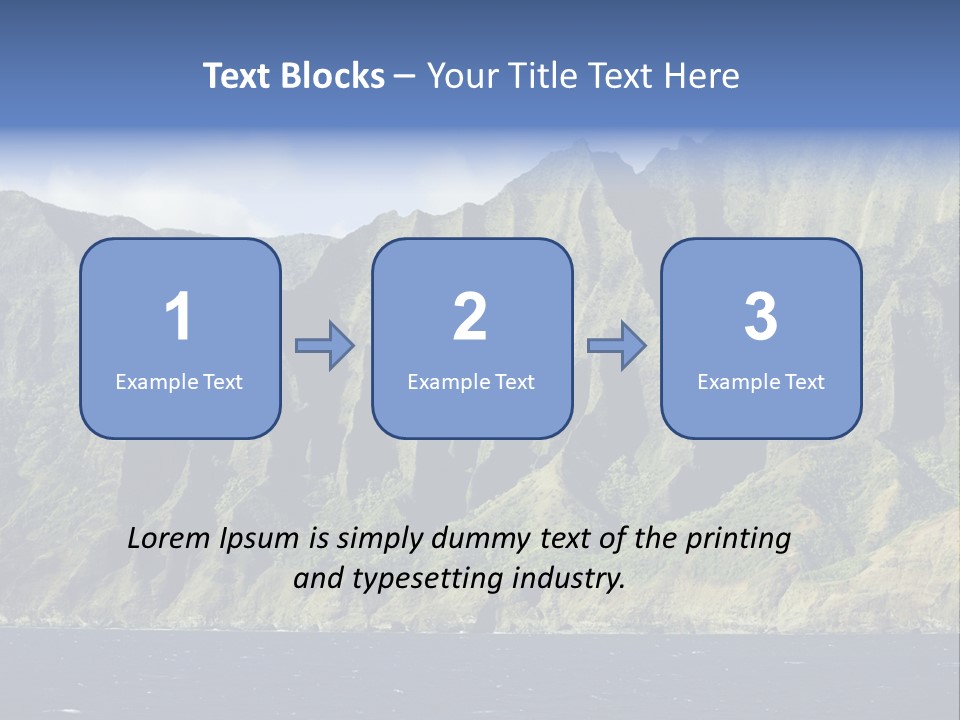 Horizontal View Of Kauai's Famous Na Pali Coast, Inaccessible By Road. PowerPoint Template