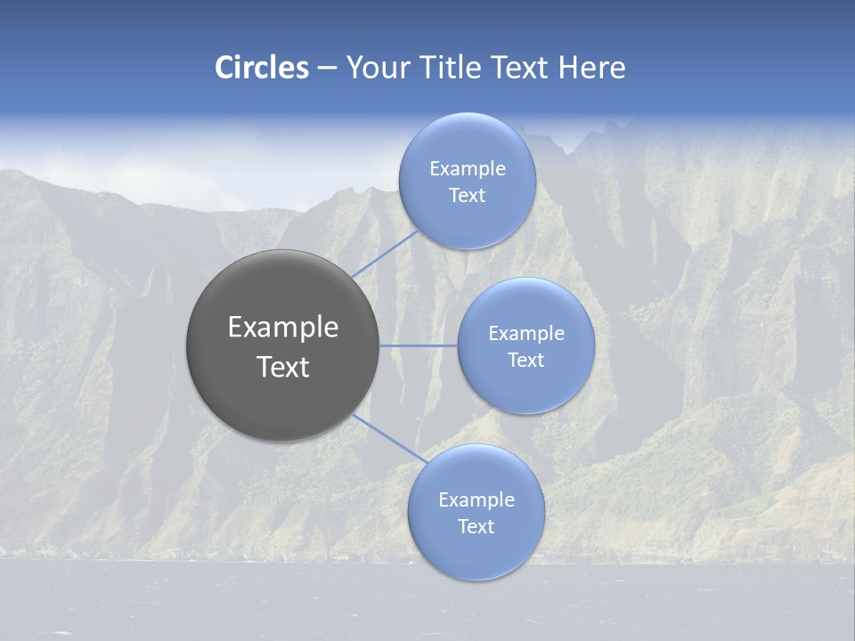 Horizontal View Of Kauai's Famous Na Pali Coast, Inaccessible By Road. PowerPoint Template