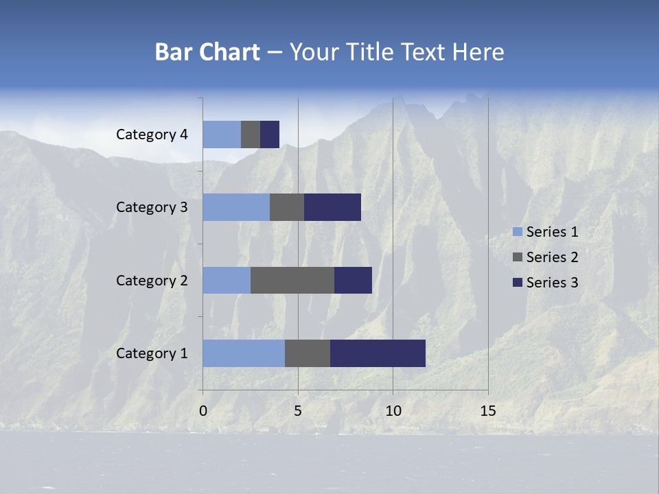 Horizontal View Of Kauai's Famous Na Pali Coast, Inaccessible By Road. PowerPoint Template