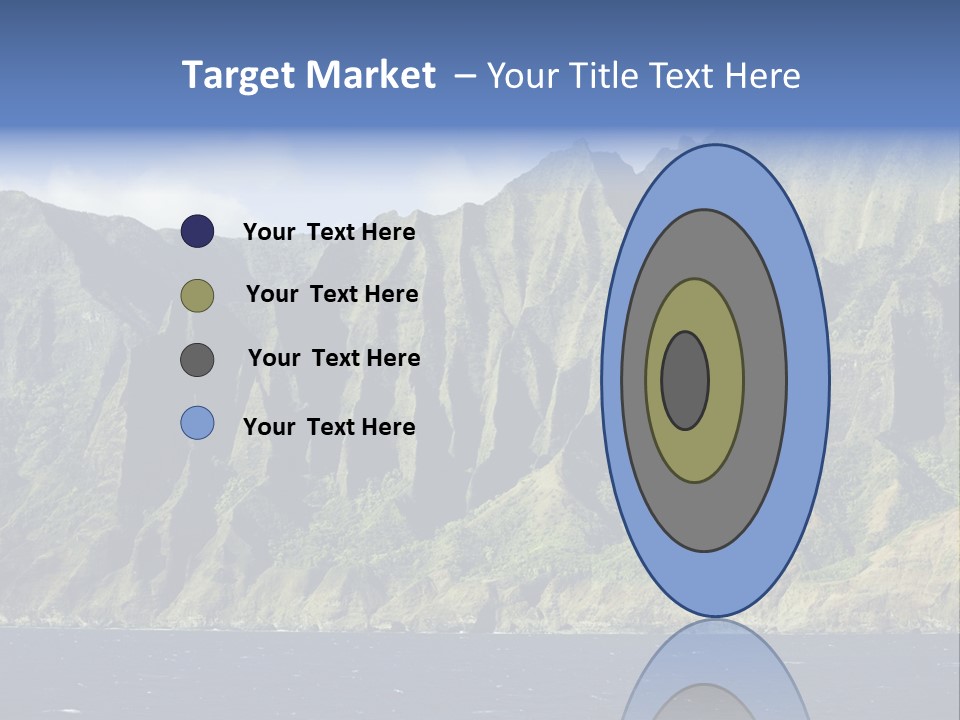 Horizontal View Of Kauai's Famous Na Pali Coast, Inaccessible By Road. PowerPoint Template