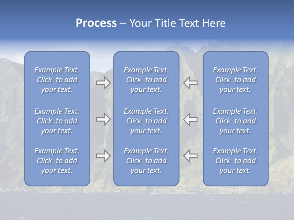 Horizontal View Of Kauai's Famous Na Pali Coast, Inaccessible By Road. PowerPoint Template