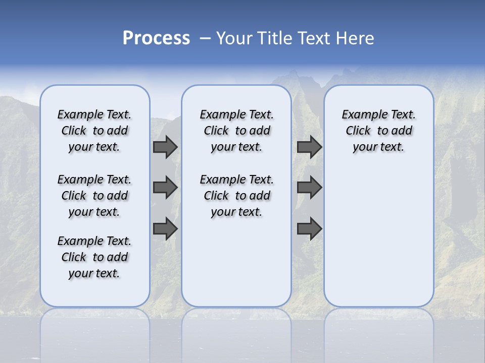 Horizontal View Of Kauai's Famous Na Pali Coast, Inaccessible By Road. PowerPoint Template