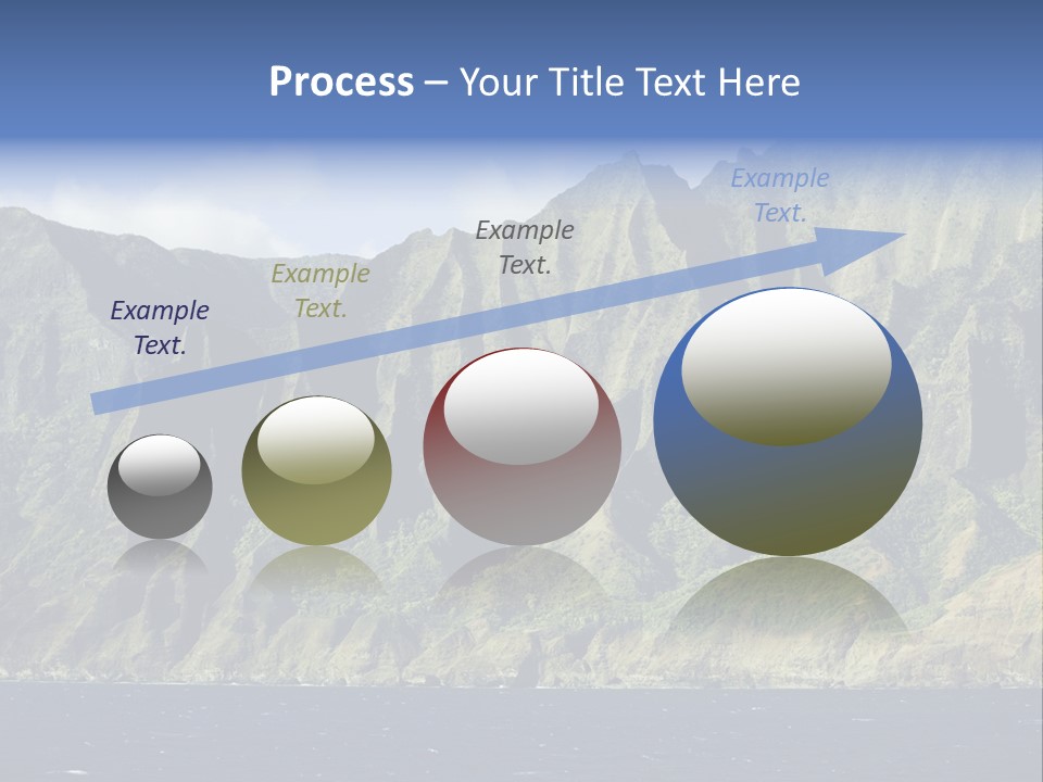 Horizontal View Of Kauai's Famous Na Pali Coast, Inaccessible By Road. PowerPoint Template
