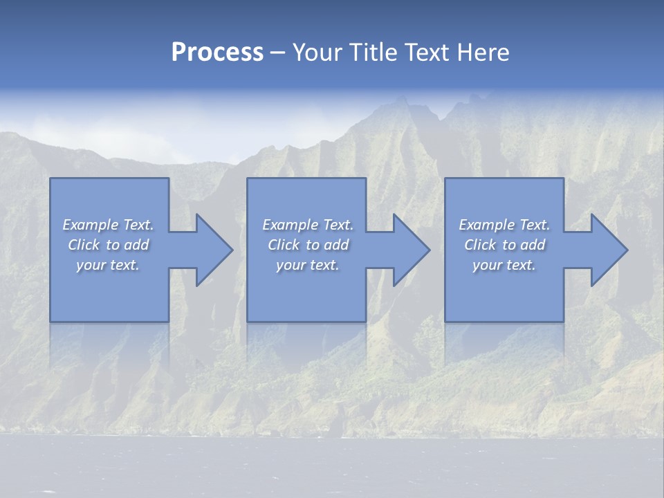 Horizontal View Of Kauai's Famous Na Pali Coast, Inaccessible By Road. PowerPoint Template