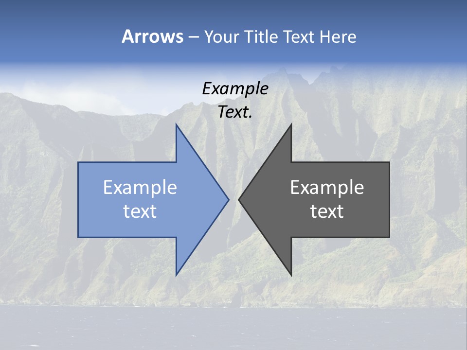 Horizontal View Of Kauai's Famous Na Pali Coast, Inaccessible By Road. PowerPoint Template