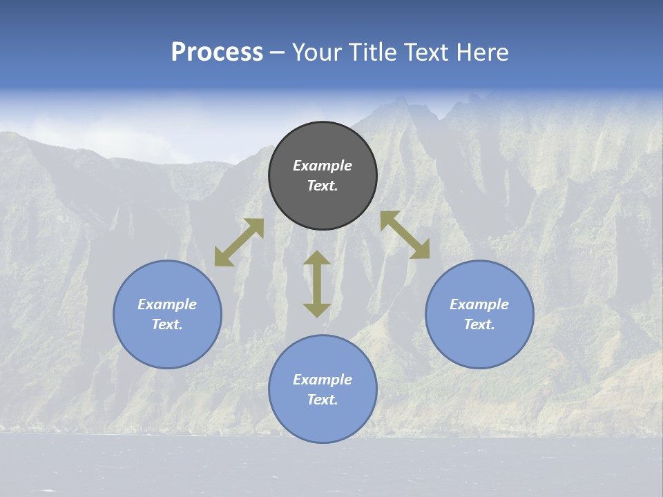 Horizontal View Of Kauai's Famous Na Pali Coast, Inaccessible By Road. PowerPoint Template