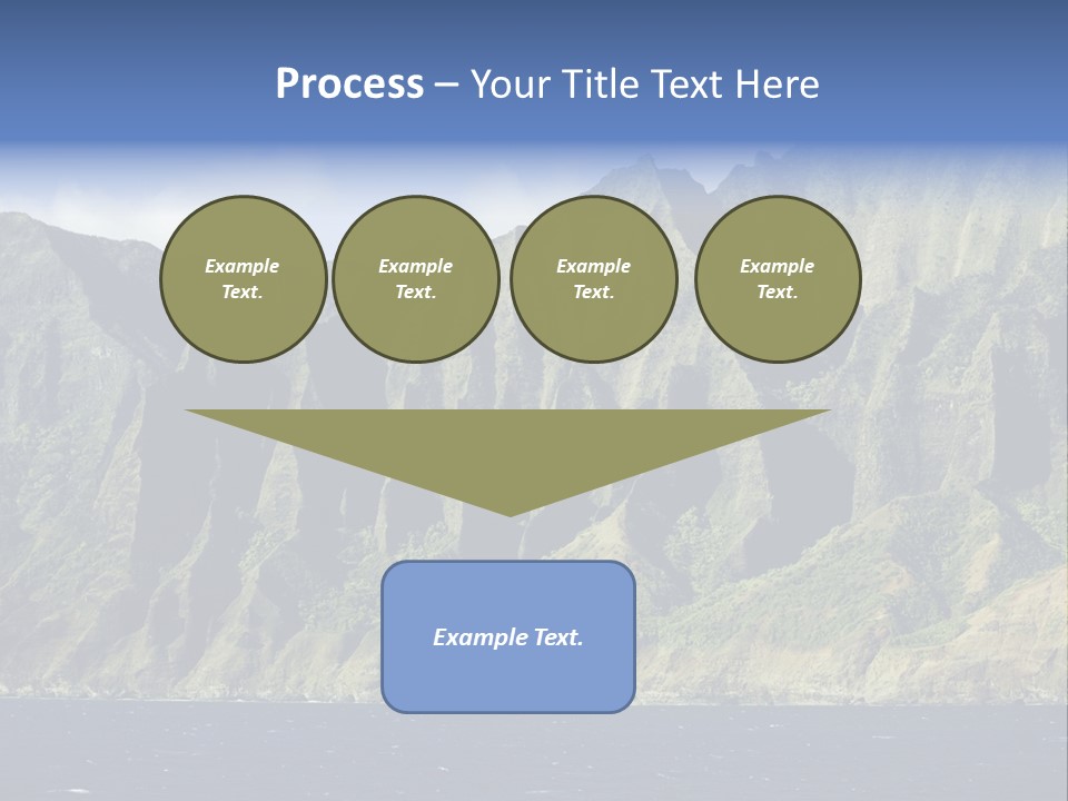 Horizontal View Of Kauai's Famous Na Pali Coast, Inaccessible By Road. PowerPoint Template
