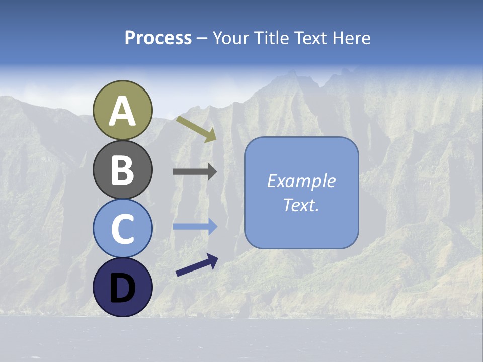 Horizontal View Of Kauai's Famous Na Pali Coast, Inaccessible By Road. PowerPoint Template