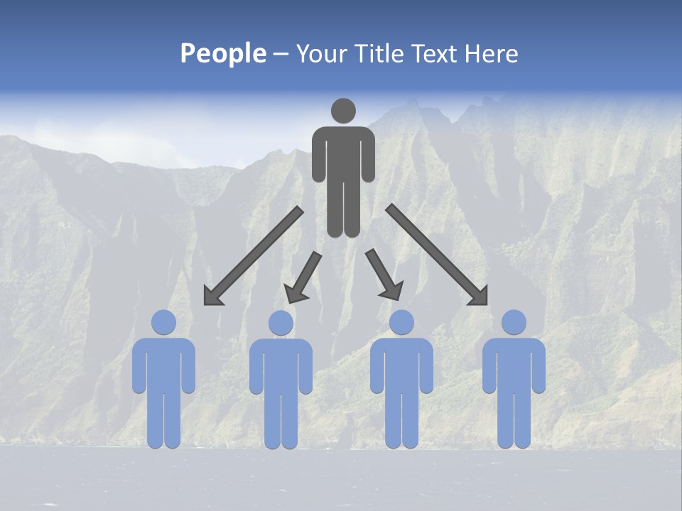 Horizontal View Of Kauai's Famous Na Pali Coast, Inaccessible By Road. PowerPoint Template