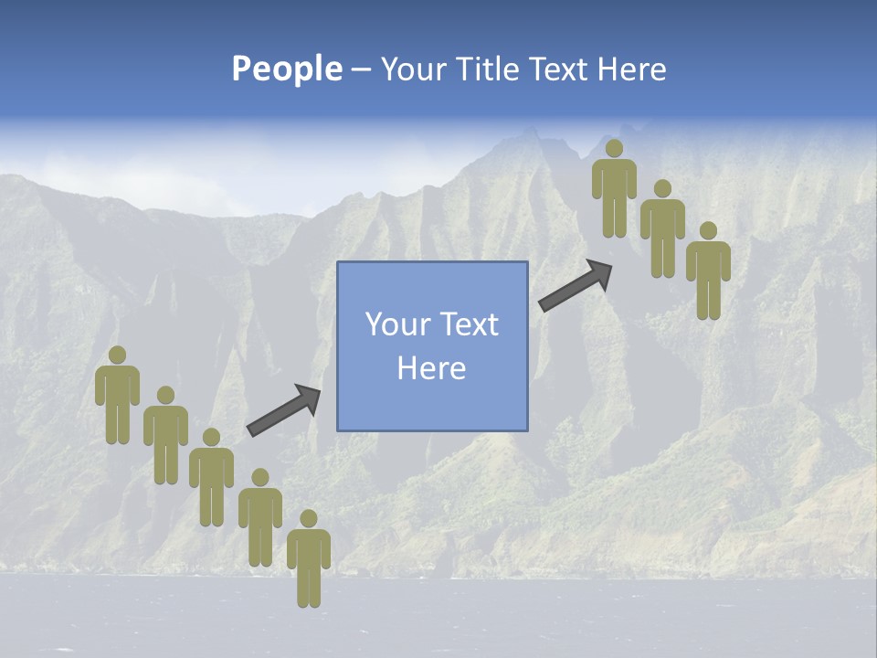 Horizontal View Of Kauai's Famous Na Pali Coast, Inaccessible By Road. PowerPoint Template