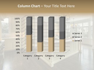 Kitchen With White Island PowerPoint Template