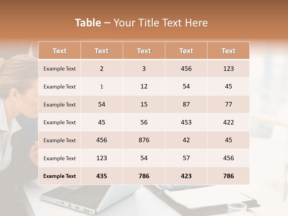 A Group Of Business People Looking At A Laptop PowerPoint Template