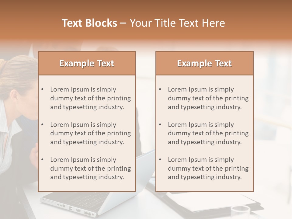 A Group Of Business People Looking At A Laptop PowerPoint Template