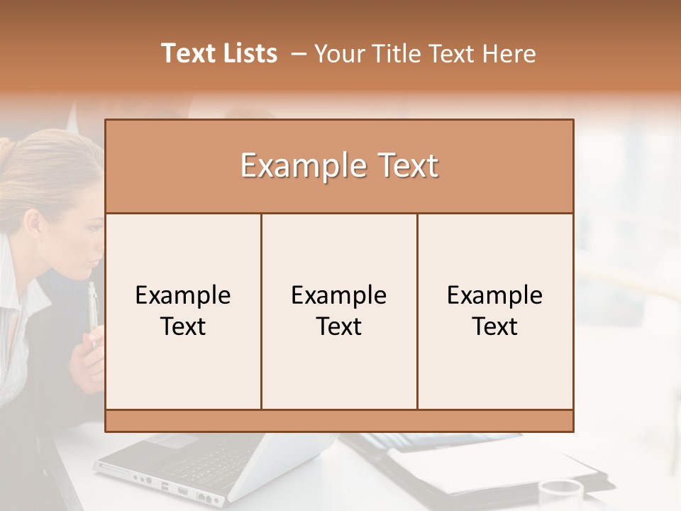 A Group Of Business People Looking At A Laptop PowerPoint Template
