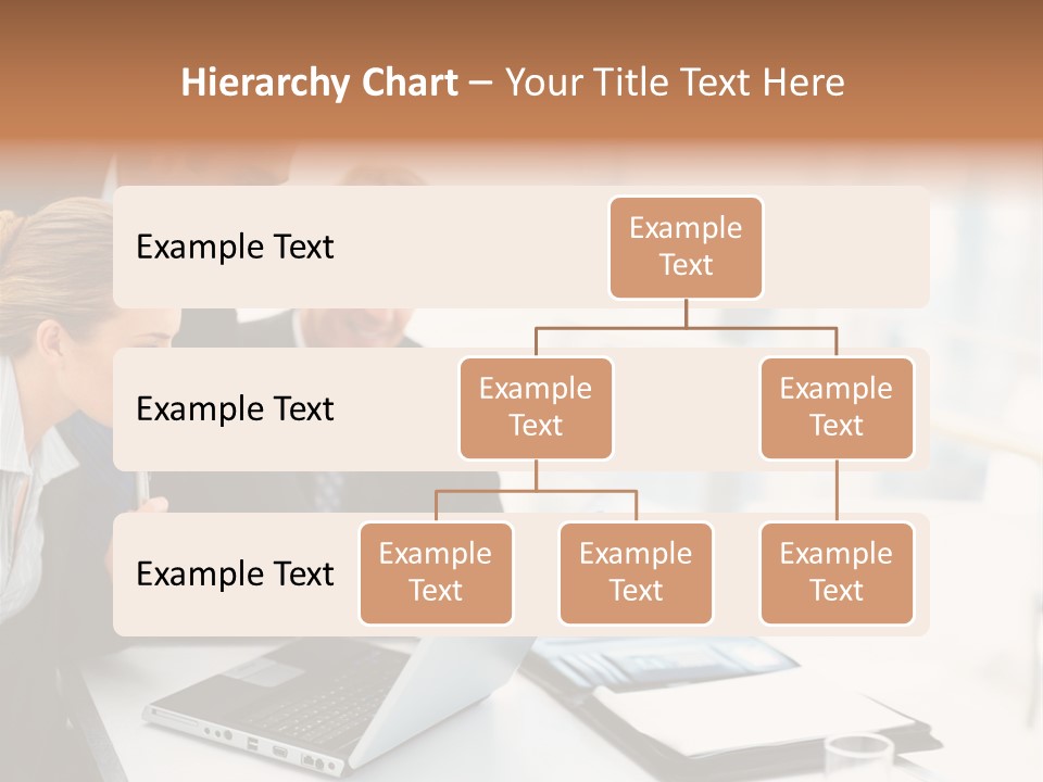 A Group Of Business People Looking At A Laptop PowerPoint Template