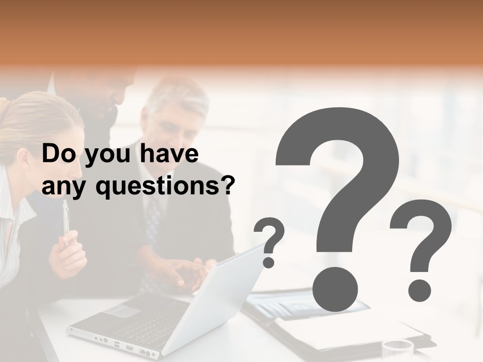 A Group Of Business People Looking At A Laptop PowerPoint Template