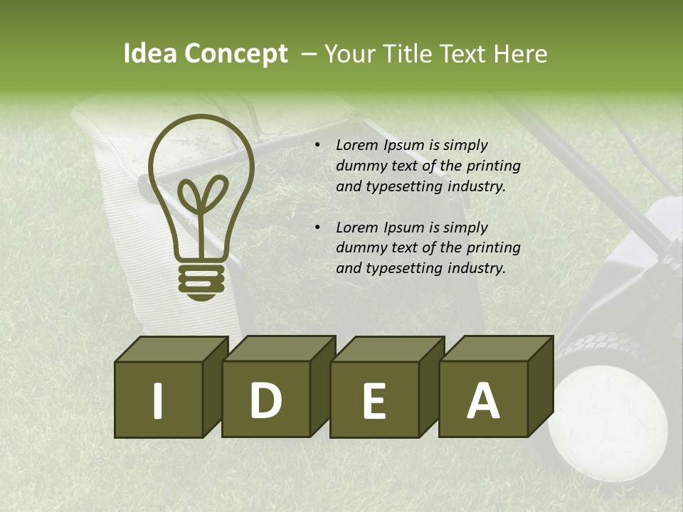 Luxury Kitchen With A Modern Granite Island. PowerPoint Template