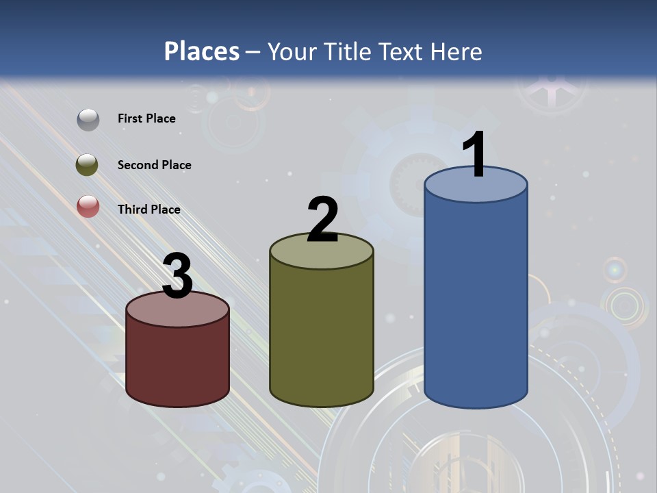 Lots Of Gears, Wheels, Targets, Bubbles, And Other Round Shapes With Linear Elements Against A Black Background Stock Vector Illustration: PowerPoint Template