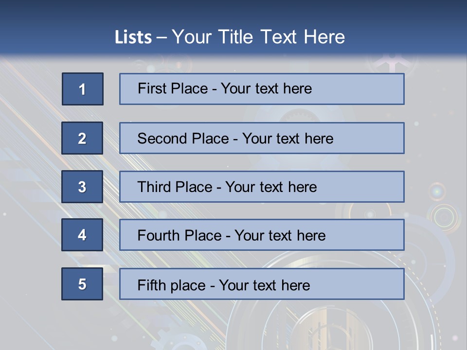 Lots Of Gears, Wheels, Targets, Bubbles, And Other Round Shapes With Linear Elements Against A Black Background Stock Vector Illustration: PowerPoint Template