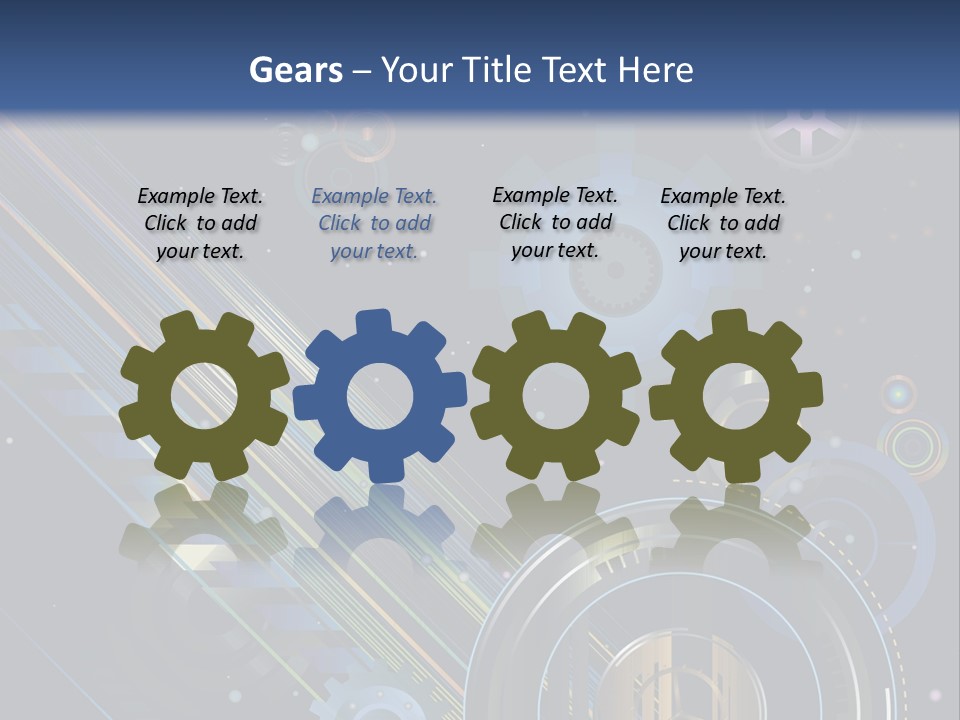 Lots Of Gears, Wheels, Targets, Bubbles, And Other Round Shapes With Linear Elements Against A Black Background Stock Vector Illustration: PowerPoint Template