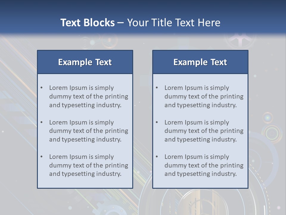 Lots Of Gears, Wheels, Targets, Bubbles, And Other Round Shapes With Linear Elements Against A Black Background Stock Vector Illustration: PowerPoint Template