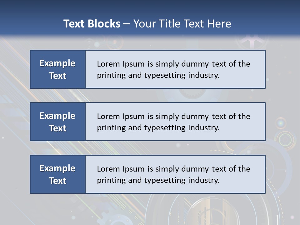 Lots Of Gears, Wheels, Targets, Bubbles, And Other Round Shapes With Linear Elements Against A Black Background Stock Vector Illustration: PowerPoint Template
